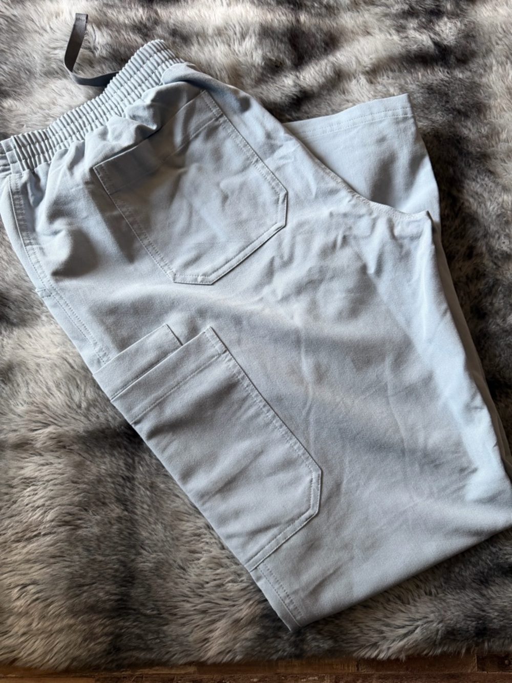 Figs Dusty Blue Straight Leg scrub Size Large